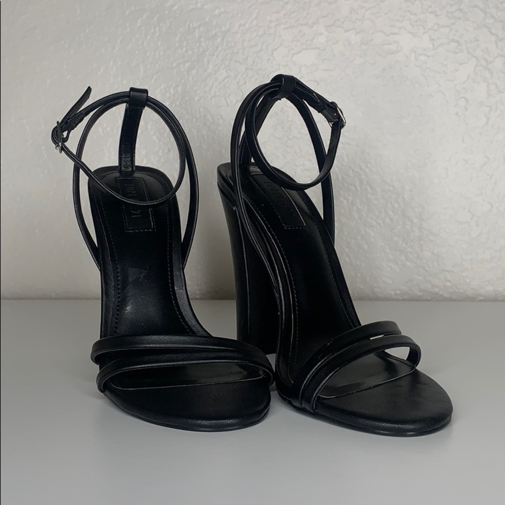 Forever21 Black Strap Heels